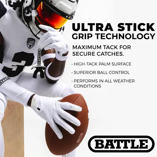 Vista 4 de Battle Guantes deportivos con receptor de velocidad Doom Blanco