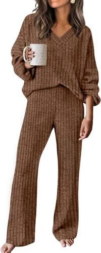 Vista 17 de Conjuntos de otoño para mujer RUMIA 2025 Conjuntos de suéter de vacaciones a juego para descanso (S-2XL)
