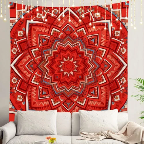 Vista 45 de Shrahala Circles Tapestry, Abstract Art With Various Circles Wall Hanging Hd Print Polyester Backdrop For Dorm Room Bedroom 30 X 40 In