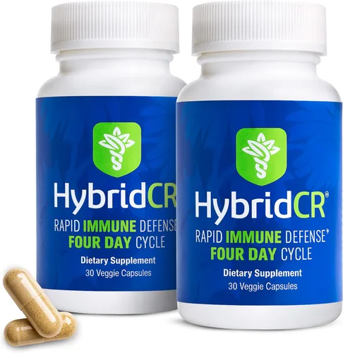 Vista 8 de HybridCR - Suplemento de inmunidad rápida Zinc, equinácea, andrographis, ginseng, selenio, sin gluten y sin OMG Suplemento de apoyo inmunológico