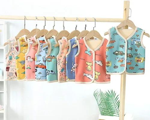 Vista 3 de Chalecos de forro polar unisex para bebés y niñas pequeñas, chaleco sin mangas, para otoño, invierno y primavera