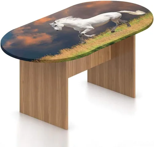 Vista 19 de Mantel ovalado ajustable para patio, decoración de animales, de poliéster, con bordes elásticos, estampado de koala y panda sentados en árboles