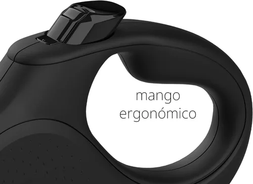 Vista 3 de TUG Monochrome XL 360° Correa retráctil libre de enredos para perros 26 pies de cinta de nailon resistente Freno de una sola mano, pausa y Negro