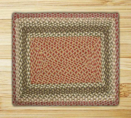 Vista 5 de Earth Rugs Alfombra rectangular, 2' x 8', Oliva/Borgoña/Gris