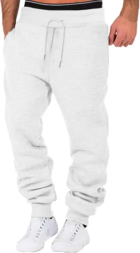 Vista 37 de Pantalones deportivos para hombre, pantalones de otoño e invierno y sólidos para hombres y hombres, cómodos con múltiples bolsillos