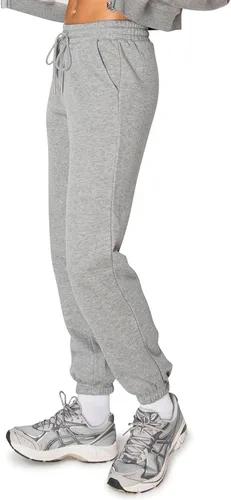 Vista 16 de Cali1850 Pantalón deportivo Cloud Nine Fleece para mujer, cintura alta, ajuste holgado, dos bolsillos, cintura elástica con cordón