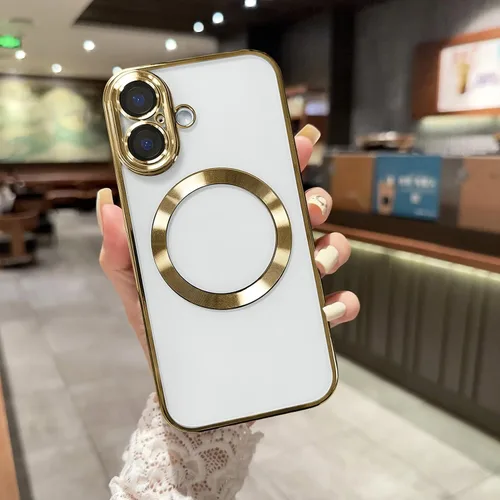 Vista 19 de Funda magnética transparente compatible con iPhone 11, lujosa funda MagSafe transparente a prueba de golpes con protector completo de lente