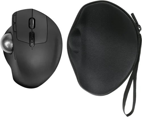 Vista 3 de co2CREA - Carcasa rígida para ratón Logitech MX Ergo S/MX Ergo Trackball, color negro Comfortable Hand Strap, Easy Carrying, Portable Storage
