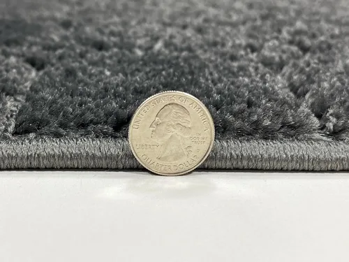 Vista 8 de Alfombra antideslizante de tamaño especial para pasillos largos y estrechos, evita suelos fríos resbaladizos, gris antracita artístico, tamaño de 25