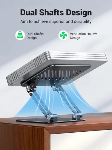 Vista 4 de UGREEN Soporte para Tableta para Escritorio con Doble Varilla de Soporte de Aluminio Ajustable Multi-Ángulo Accesorios de Oficina en Casa Compatible