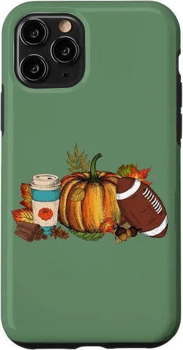 Vista 29 de Fall Football Pumpkin Coffee Latte Case for iPhone 17