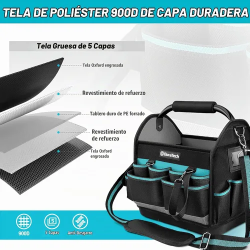 Vista 4 de DURATECH Bolsa de herramientas de 12 pulgadas con fondo duro impermeable