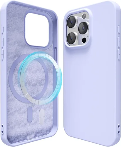 Vista 15 de oakxco Funda de silicona para iPhone 12 Pro Max, magnética, compatible con carga inalámbrica Magsafe, cubierta protectora de goma suave y delgada
