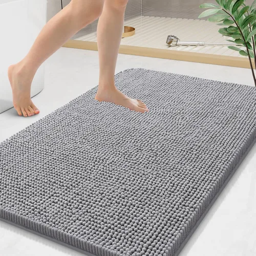 Vista 16 de Arotive Alfombras de baño de felpilla extrasuaves y absorbentes, de 24 x 16 pulgadas, lavables a máquina, parte trasera de goma antideslizante