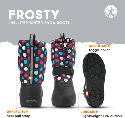 Vista 6 de Northside - Botas de nieve con aislamiento para niños pequeños y niños grandes