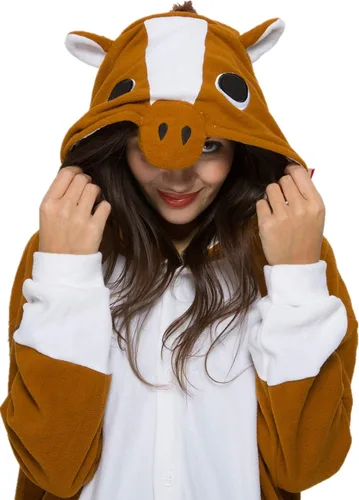 Vista 3 de Pijama unisex de animales para adultos, disfraz suave de una pieza para Halloween