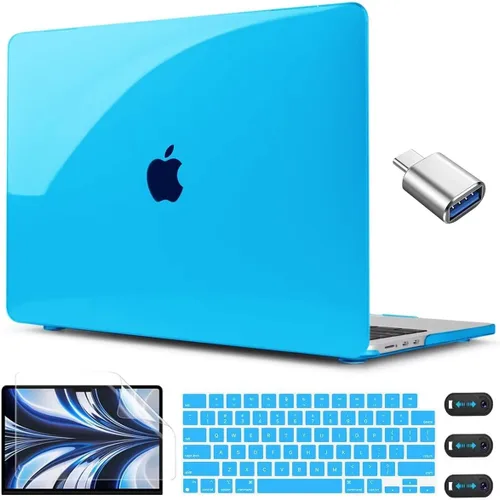 Vista 38 de CISSOOK para MacBook Air 13.6 M4 M3 M2 Funda 2025 2024 2022 Release, Carcasa Rígida de Plástico y Cubierta de Teclado y Adaptador USB para MacBook