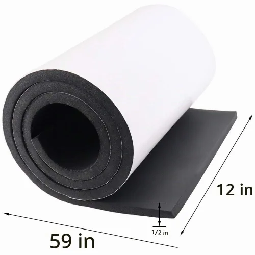 Vista 2 de DGSL Hojas de espuma adhesiva de neopreno, 12'' de ancho x 59'' de largo x 1/2'' de grosor, hoja de almohadilla de goma autoadhesiva tipo esponja