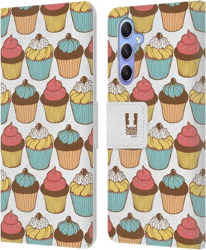 Vista 316 de Head Case Designs Assortment Cupcakes Happiness Leather Wallet Case Compatible with Samsung Galaxy A07 4G Surtido