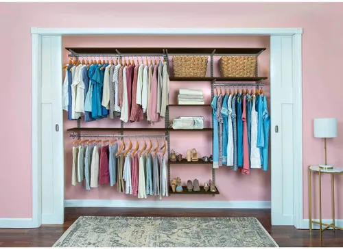 Vista 14 de Organized Living freedomRail - Kit organizador de armario ajustable, 48 a 52 pulgadas, pera chocolate