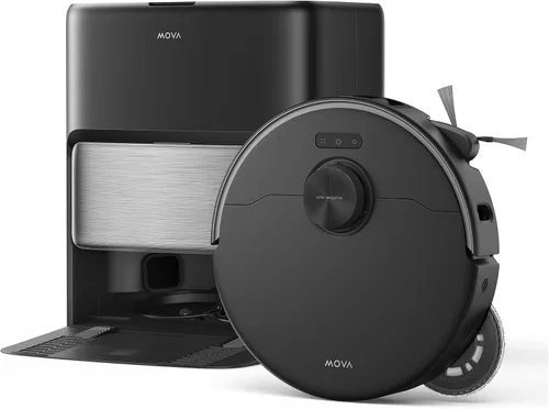 Vista 8 de Mova P50 Pro Ultra Robot Aspiradora y Trapeador, succión de 19,000Pa con cepillo antienredos, trapeador extraíble y levantable para alfombra y piso