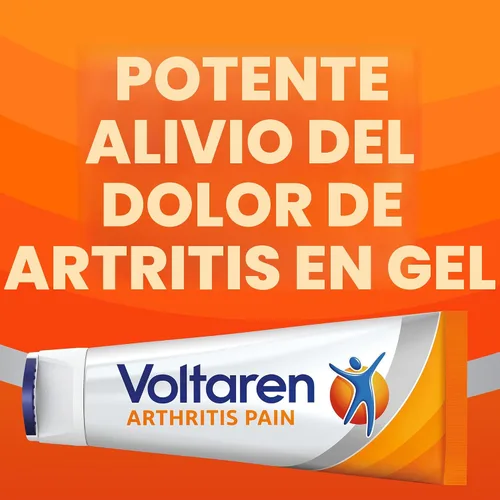 Vista 10 de Voltaren Gel para aliviar el dolor de artritis, diclofenaco sódico, 1% (AINE), potente analgésico clínicamente probado con tapa superior fácil