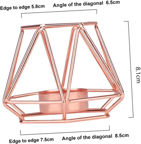 Vista 9 de IMIKEYA Elegante decoración para el hogar titular de vela de metal para vela de rosa Vela de moda antigua linterna de hierro forjado