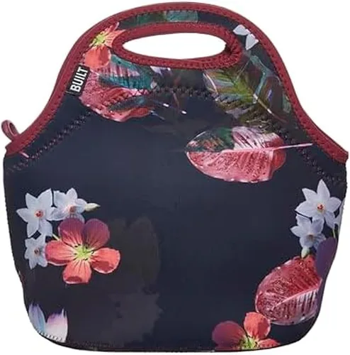 Vista 9 de BUILT Gourmet Getaway Bolsa Tote de Almuerzo de Neopreno Suave Ligera, Aislada y Reutilizable, Talla Única, Negro