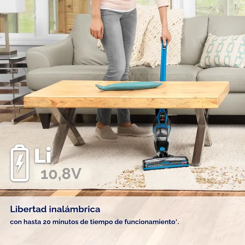 Vista 3 de Bissell, 3061 Aspiradora de Palo Inalámbrica Featherweight, Autoportante, Azul Eléctrico, Negro