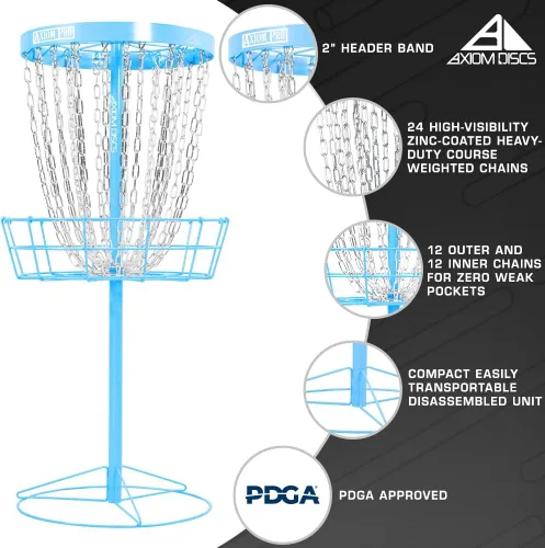 Vista 2 de Axiom Discs Pro, cesta de golf de disco con 24 cadenas