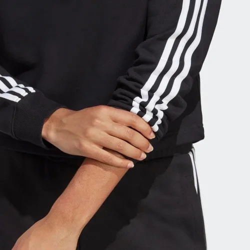 Vista 8 de adidas Sudadera con capucha de rizo francés de 3 rayas Essentials para mujer