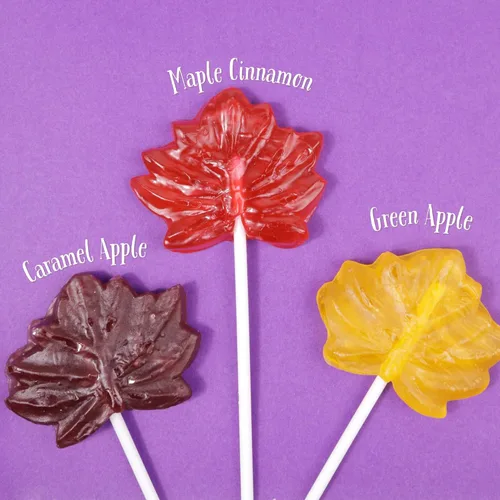Vista 3 de Paletas de hojas de otoño, dulces con temática de Acción de Gracias y otoño