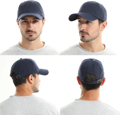 Vista 2 de Crazy Era Gorra de béisbol unisex de algodón liso en blanco para papá, ajustable, estilo vintage
