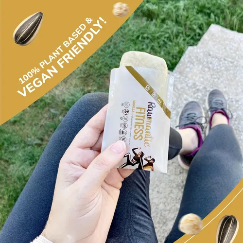 Vista 7 de Rawmantic Chocolate - Barras de proteína de chocolate blanco orgánico sabor a vainilla, 2.1 onzas (paquete de 12) - Barras de proteína keto - Barras