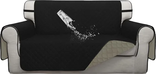 Vista 35 de ISSUNTEX Fundas de sofá de dos plazas con doble protección 100% impermeables para sala de estar, fundas para sofá de 2 cojines, protector de muebles