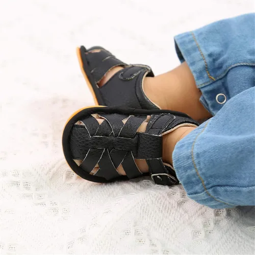 Vista 2 de RVROVIC Sandalias para bebés niños y niñas, zapatos de verano de primera calidad para exteriores, ligeras, suaves, antideslizantes, suela para niños