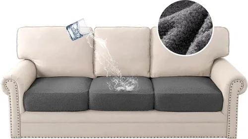 Vista 12 de H.VERSAILTEX Fundas Impermeables para Cojines de Asiento de Sofá, Fundas de Sofá para Asientos, Protectores Antideslizantes para Cojines de Sofá