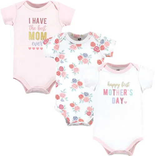 Vista 197 de Hudson Baby baby-girls Cotton Bodysuits 3-pack