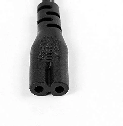 Vista 4 de MaxLLTo Cable de alimentación de CA de 2 clavijas para cargador de batería de cámara Olympus, adaptador de CA; cable de alimentación de plástico