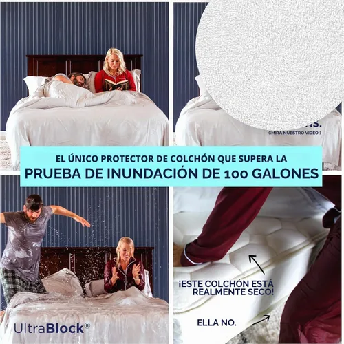 Vista 3 de Protector de colchón impermeable UltraPlush Premium – Funda muy suave y silenciosa, otro, Completo