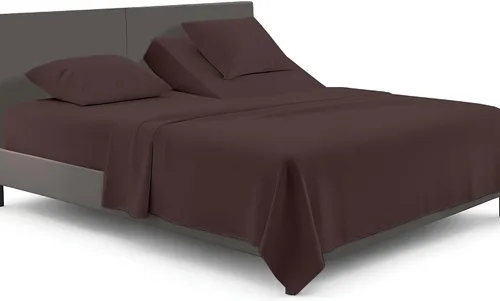 Vista 18 de SGI bedding Juego de sábanas de microfibra ajustable de 28 pulgadas con parte superior flexible de cabeza dividida, ultra suave, refrescante