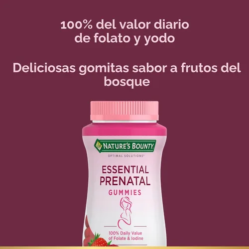 Vista 3 de Nature's Bounty Optimal Solutions Essential, gomitas prenatales, 50