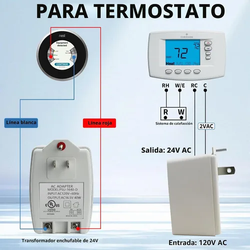 Vista 3 de 16.5V 40VA Auto-reinicio AC Timbre Transformador Plug-in 40TR