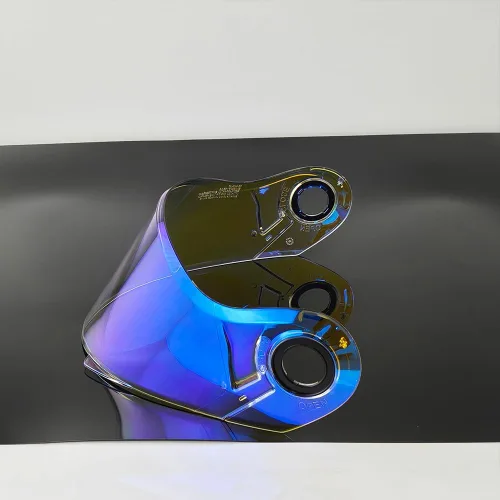 Vista 4 de FF370 - Protector solar para LS2 FF394, FF325, fácil visera, resistente al viento, para casco de moto (azul transparente, para noche de día)