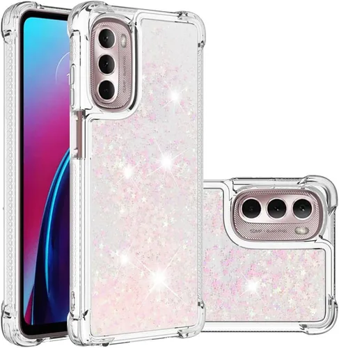 Vista 8 de Funda compatible con Motorola Moto G Stylus 2022, con purpurina, líquida, bonita funda transparente para teléfono, flotante, arenas movedizas, a