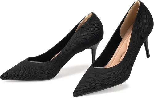Vista 4 de LYTIYO Zapatos de tacón bajo con punta puntiaguda para mujer