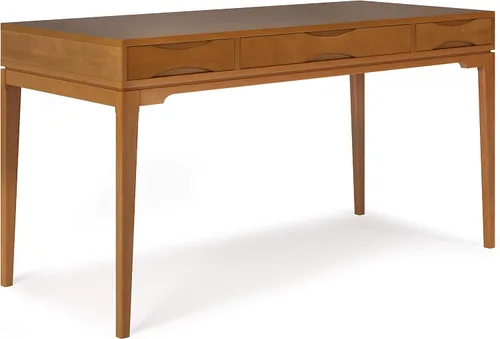 Vista 17 de SIMPLIHOME Harper 48" Wide Solid Wood Writing Desk in Black