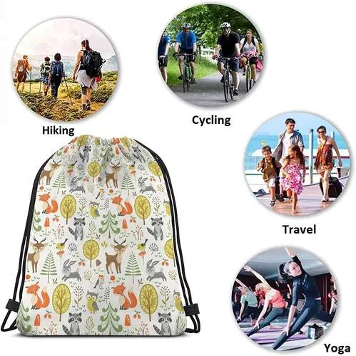 Vista 7 de Bolsas con cordón de unicornio, mochila y bolsa de gimnasio con cordón, Multi-a54, Mochilas de viaje