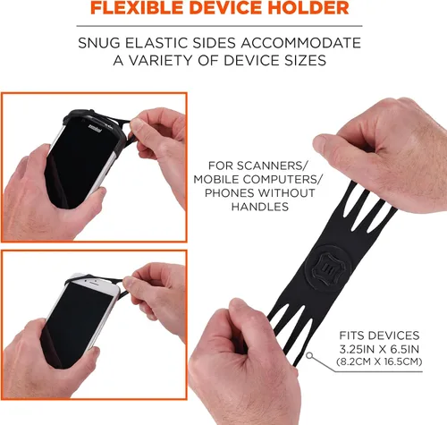 Vista 3 de Ergodyne Squids 5545 - Brazalete para escáner de pulsera, ajustable para teléfonos, escáneres, computadoras móviles, PDA