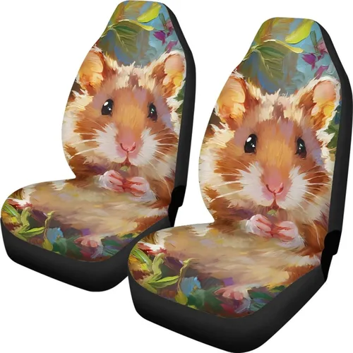 Vista 24 de Funda de asiento de automóvil con margaritas bohemias, diseño hippy arcoíris, margarita, flores, antideslizante, SUV, sedán, furgoneta, protector